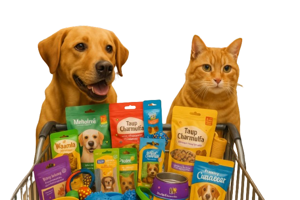 Pet food and bowls